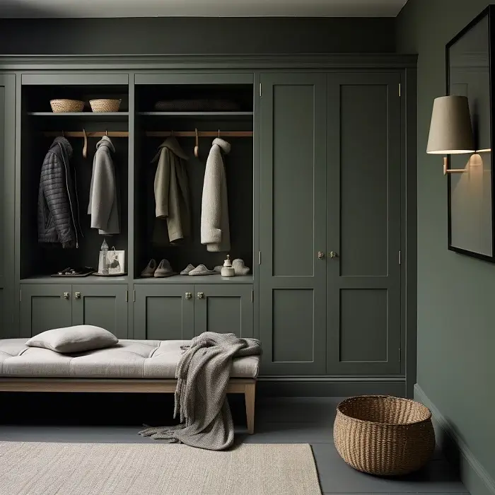 Grey or Beige Dressing Room Villa Renovation