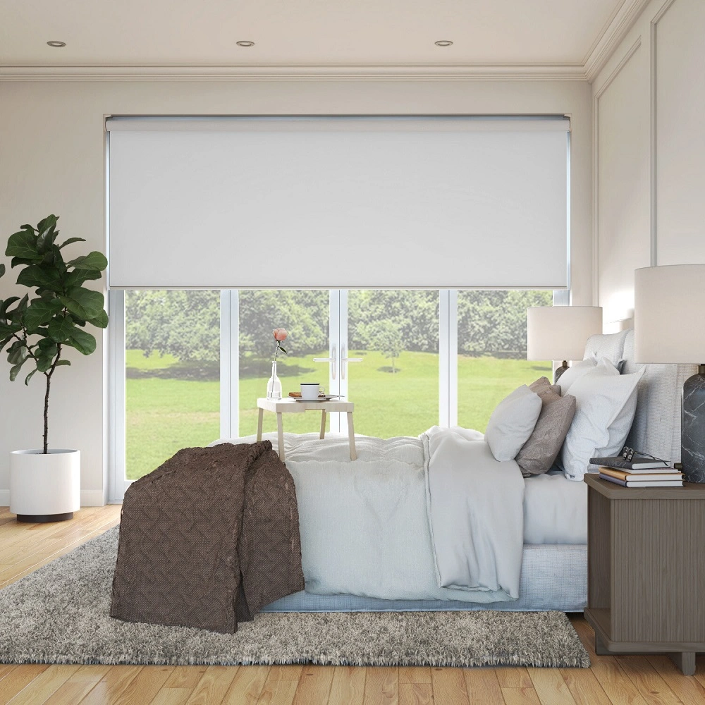 white blinds