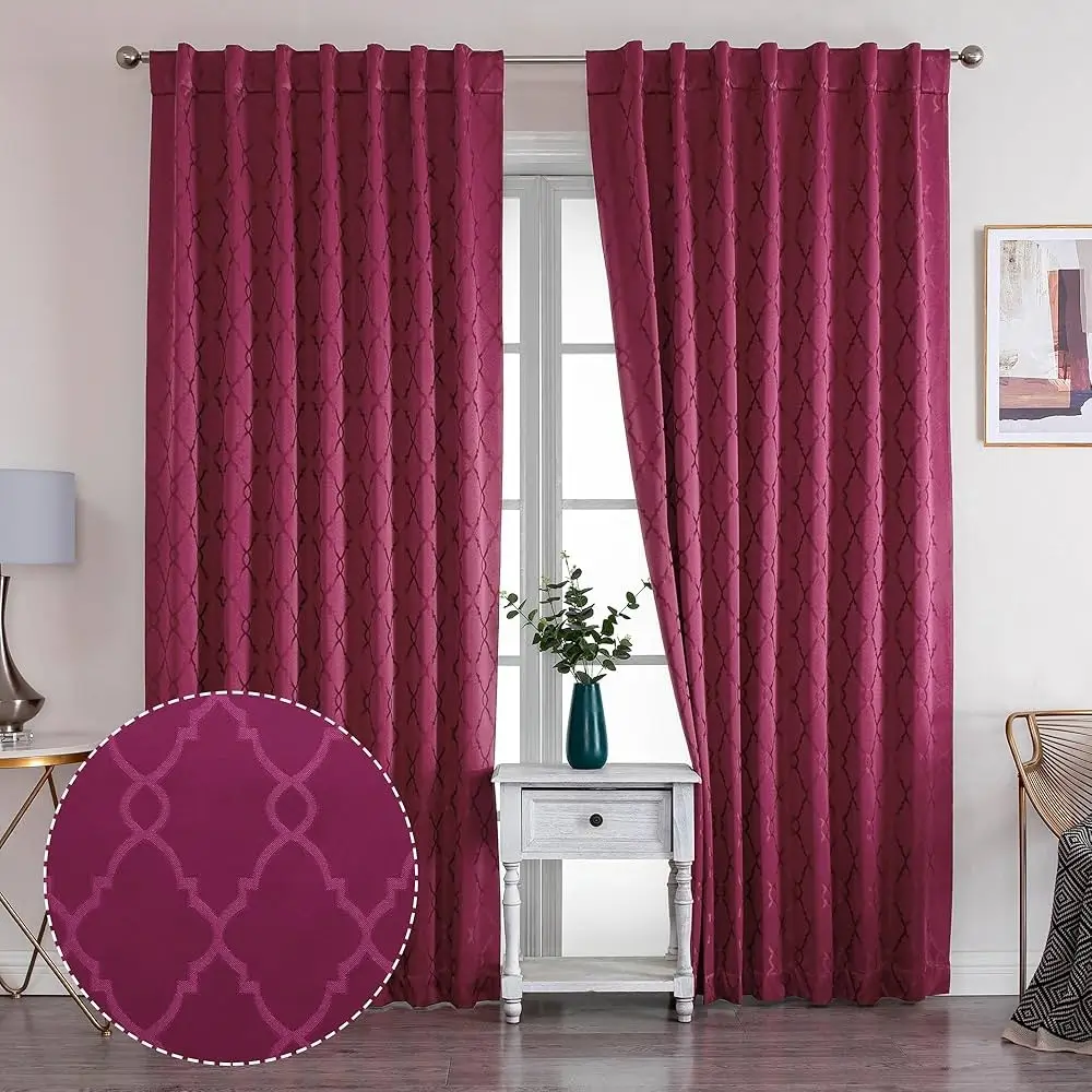 Burgundy Blackout Curtains