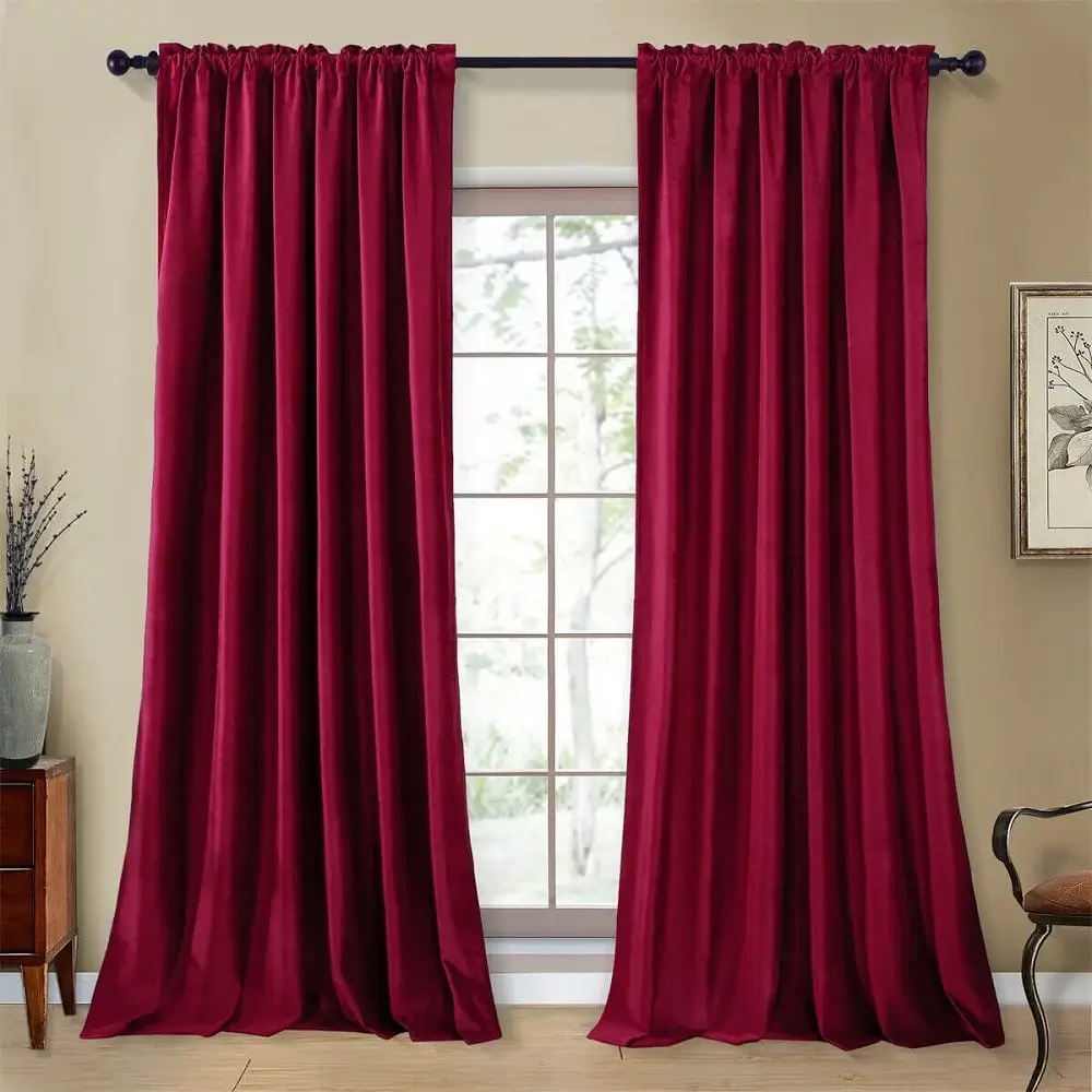Burgundy Blackout Curtains