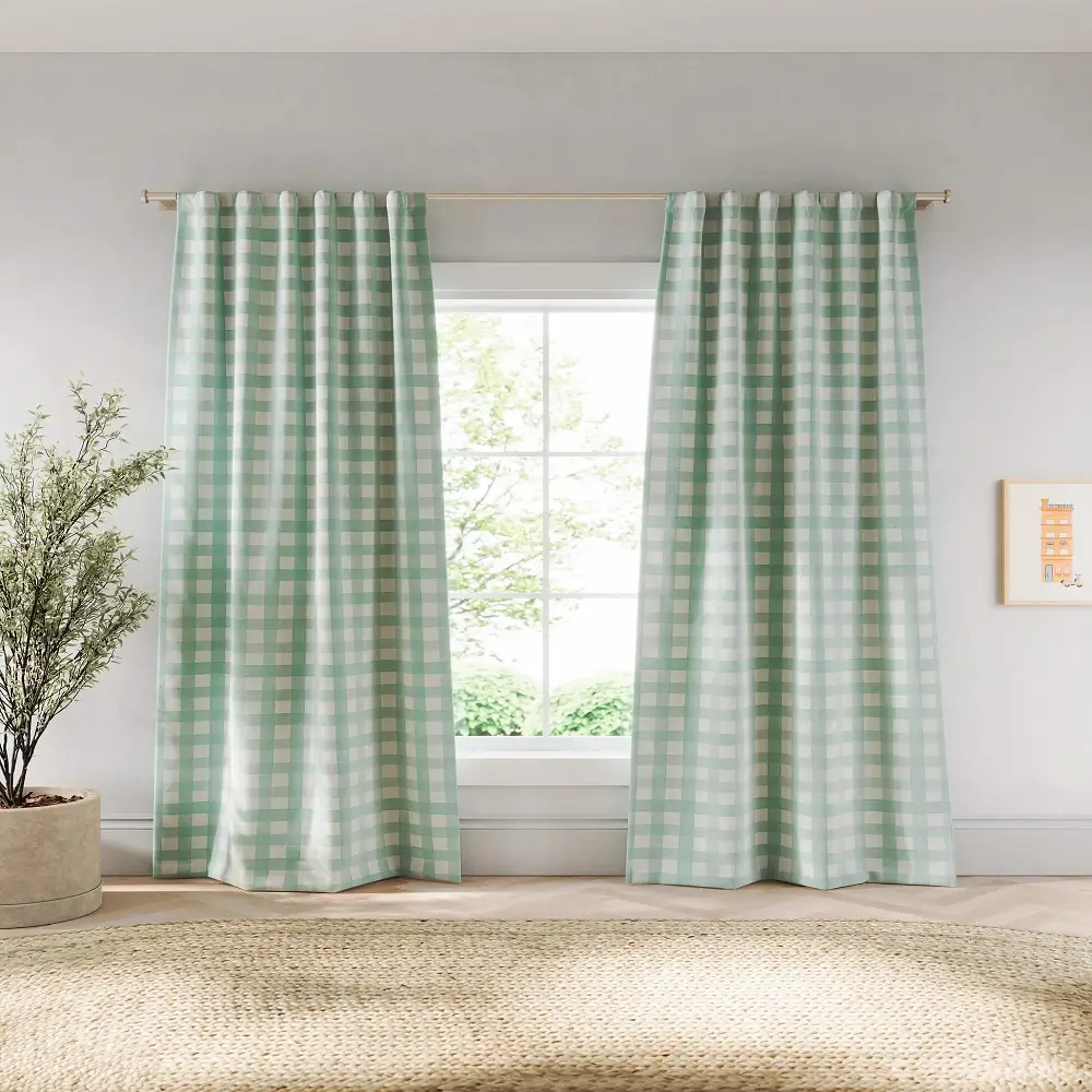 Gingham Blackout Curtains
