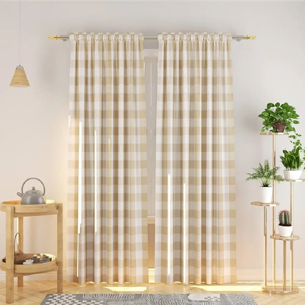 Gingham Blackout Curtains
