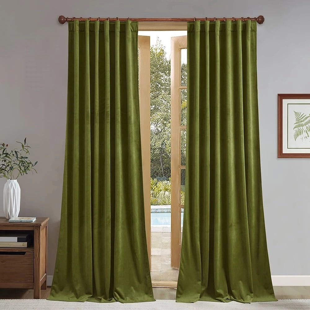 Olive Green Blackout Curtains