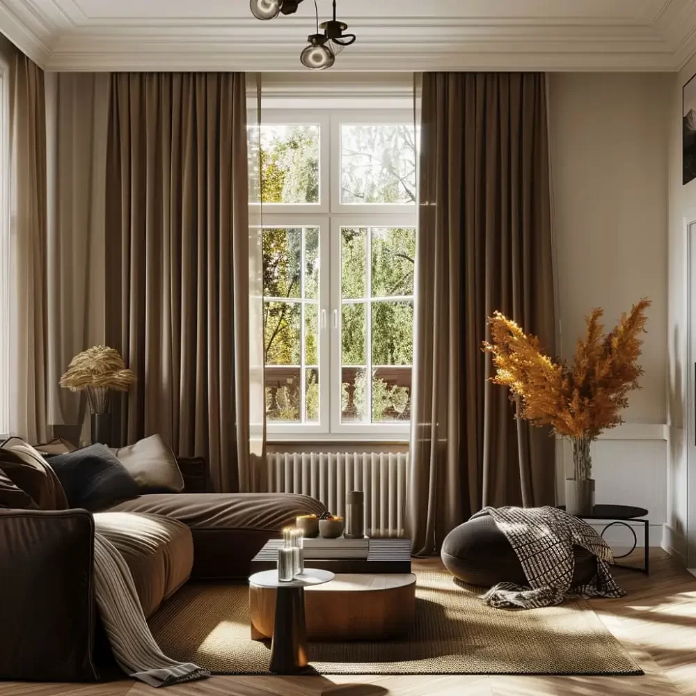 Brown Curtains