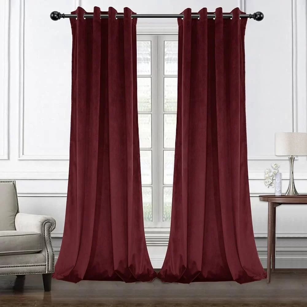 Burgundy Blackout Curtains