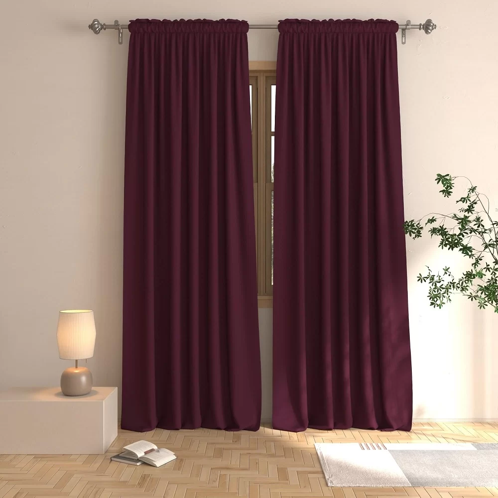 Burgundy Blackout Curtains