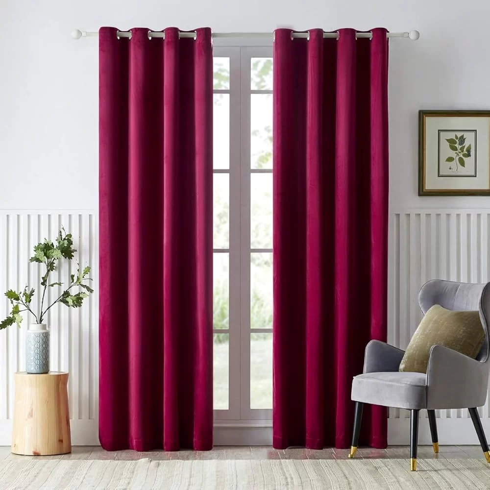 Burgundy Blackout Curtains