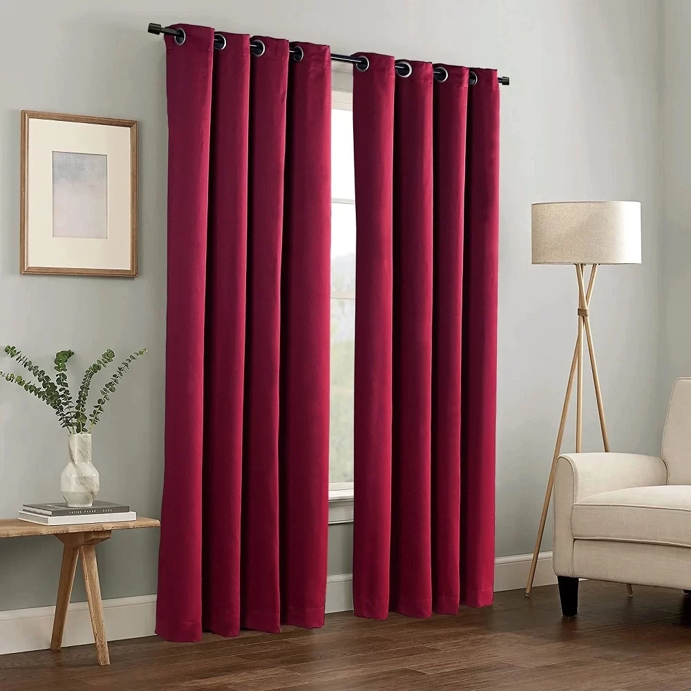 Burgundy Blackout Curtains