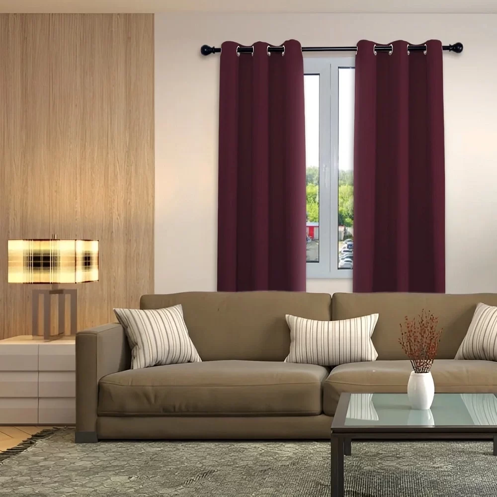 Burgundy Blackout Curtains
