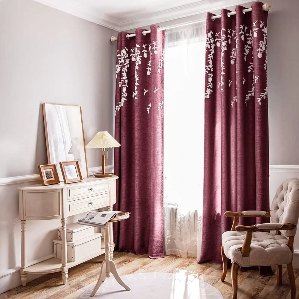 Burgundy Blackout Curtains