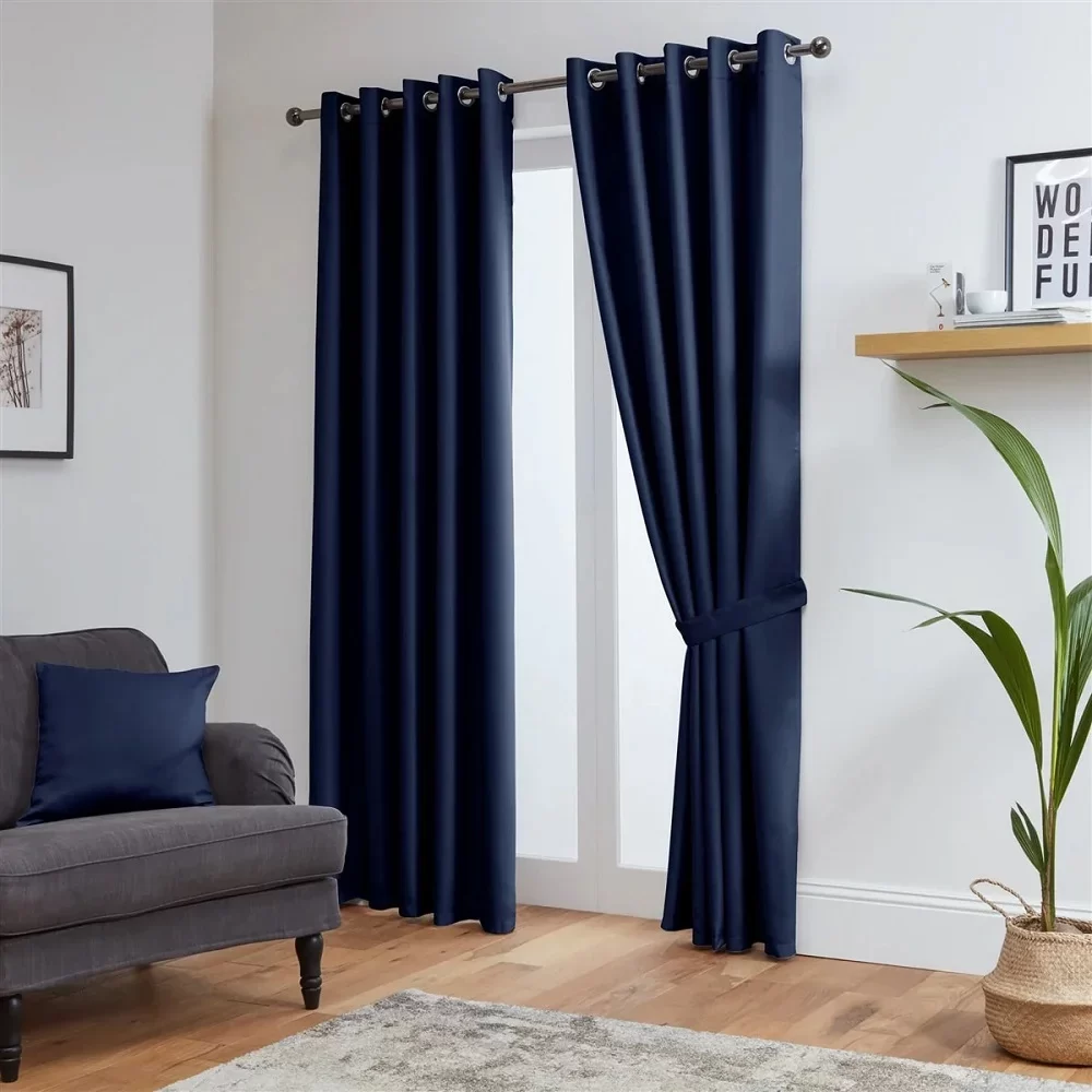 Navy Blue Blackout Curtains