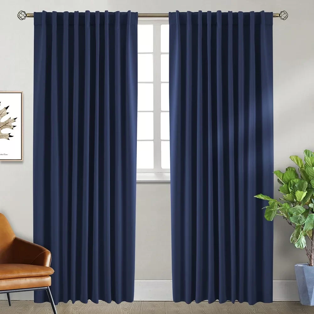 Navy Blue Blackout Curtains