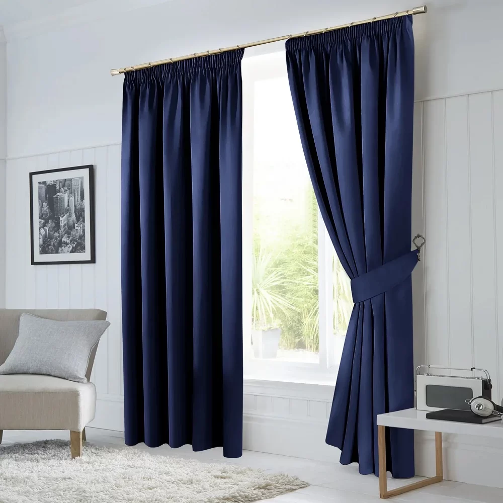 Navy Blue Blackout Curtains