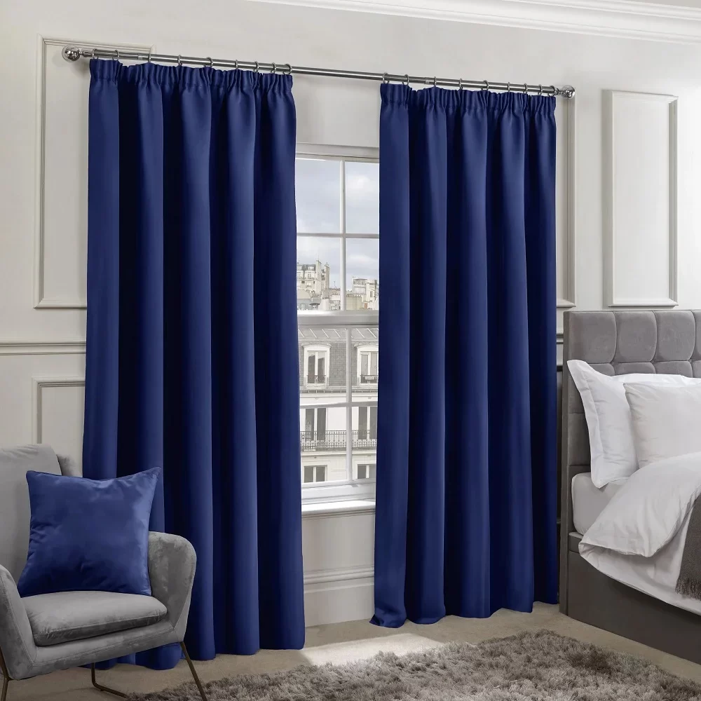 Navy Blue Blackout Curtains
