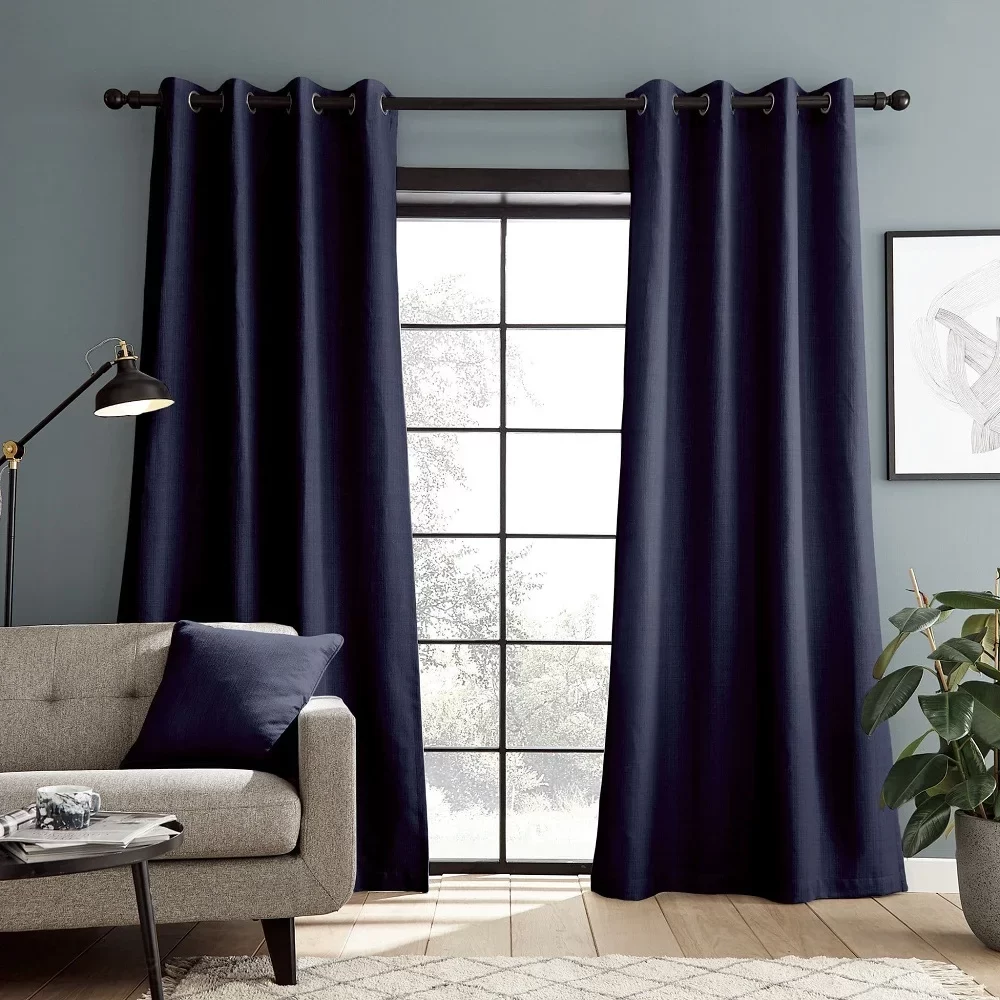 Navy Blue Blackout Curtains