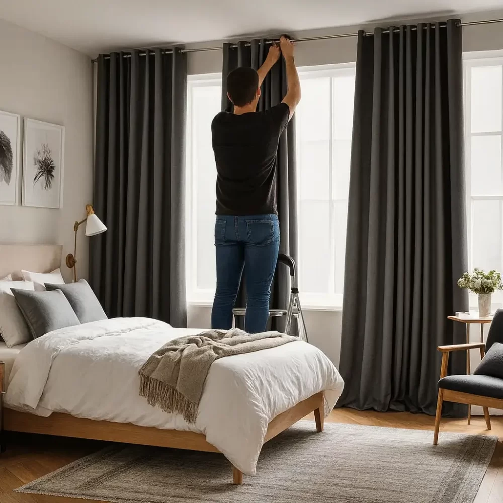 Residential Curtain Installation Hanging