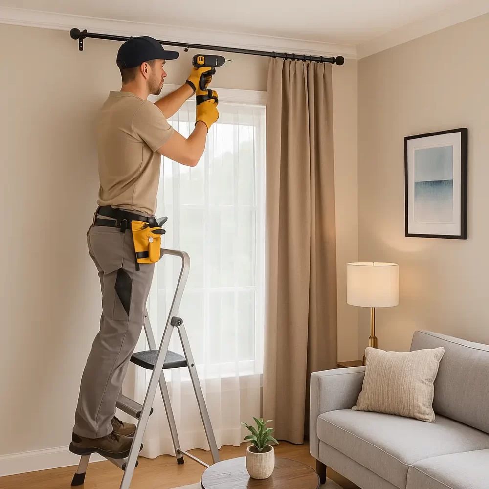 Residential Curtains Fixing