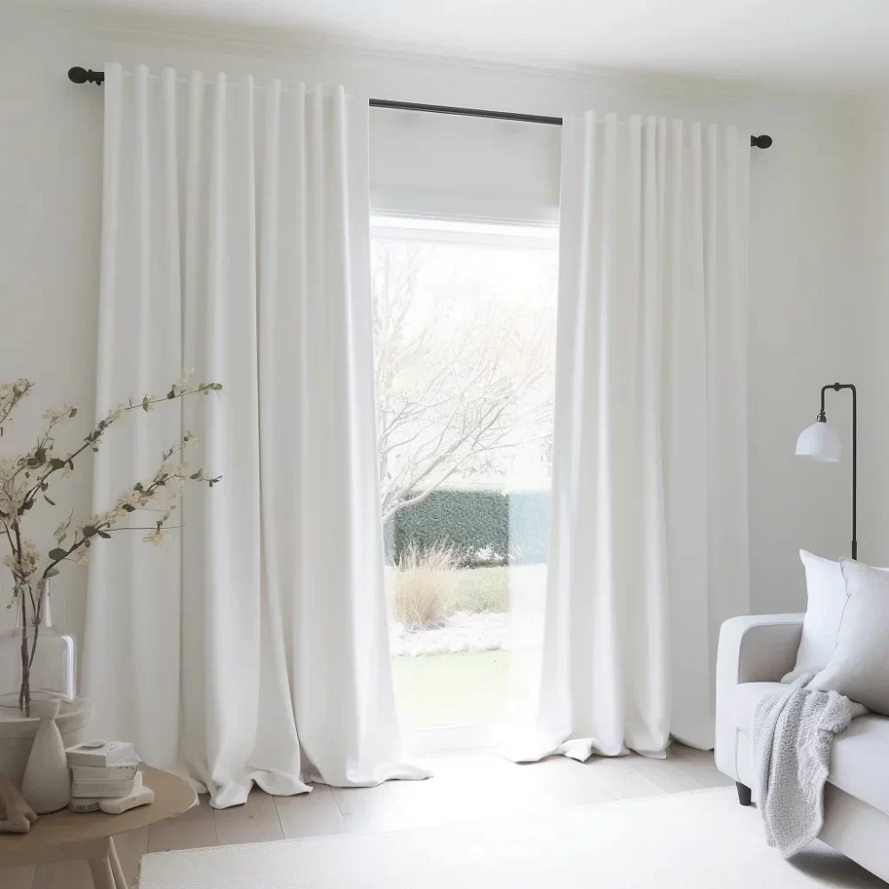White Blackout Curtains