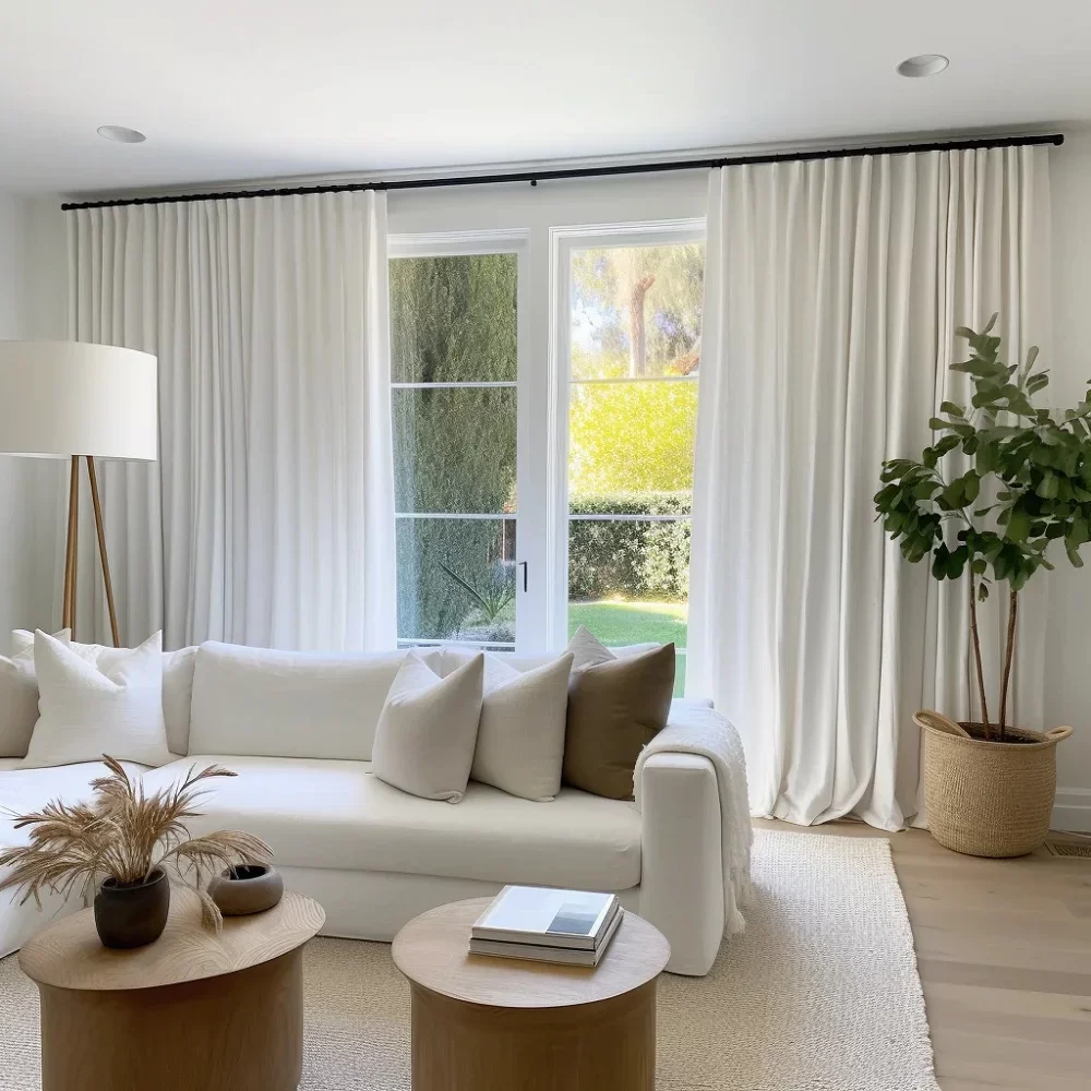 White Blackout Curtains
