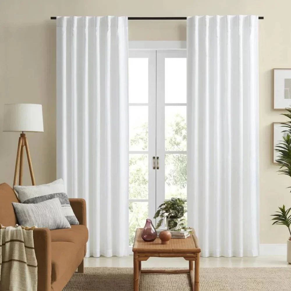 White Blackout Curtains